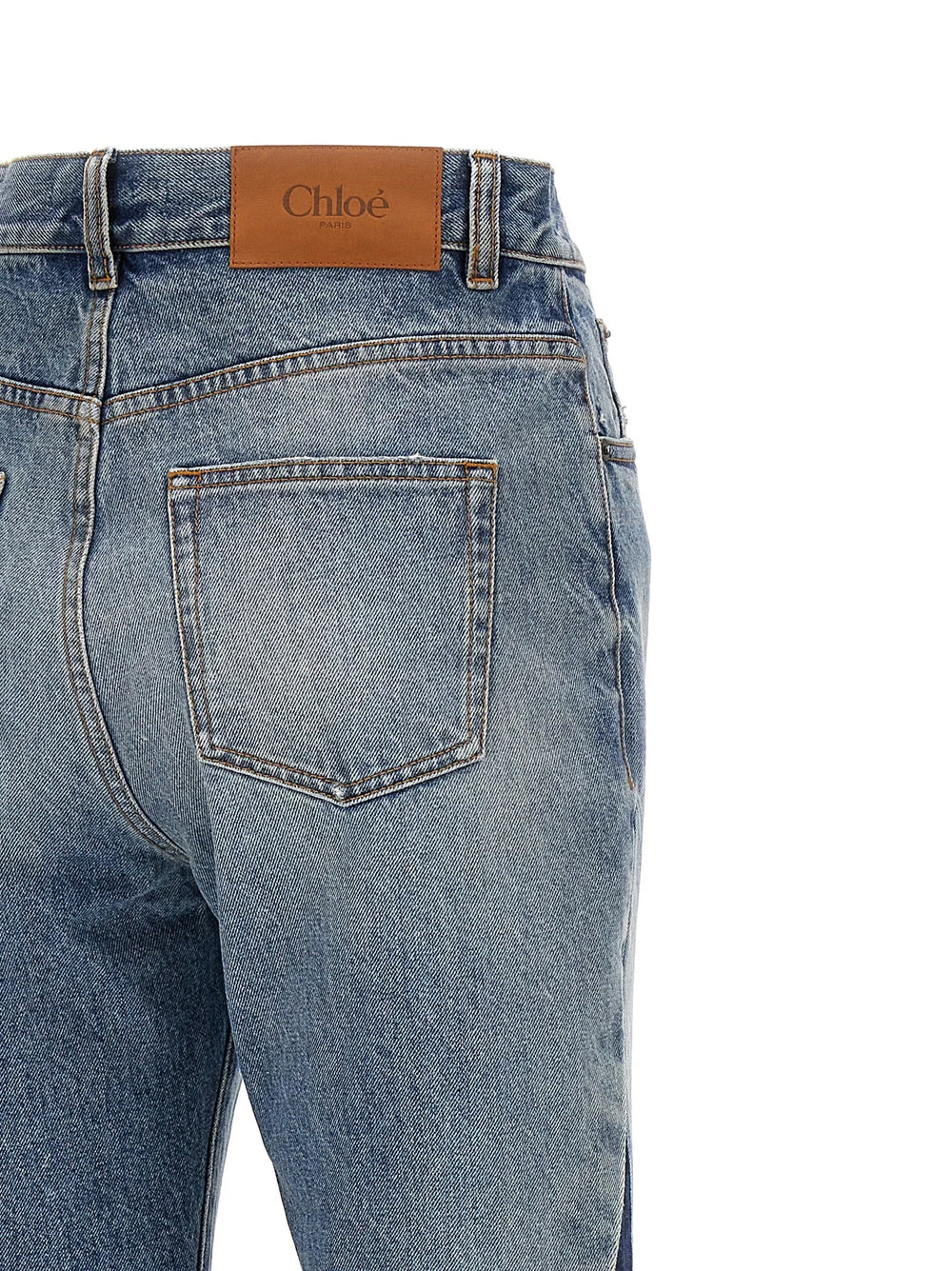 Chloé Blue Cotton Flared Jeans - 26