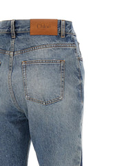 Chloé Blue Cotton Flared Jeans - 26