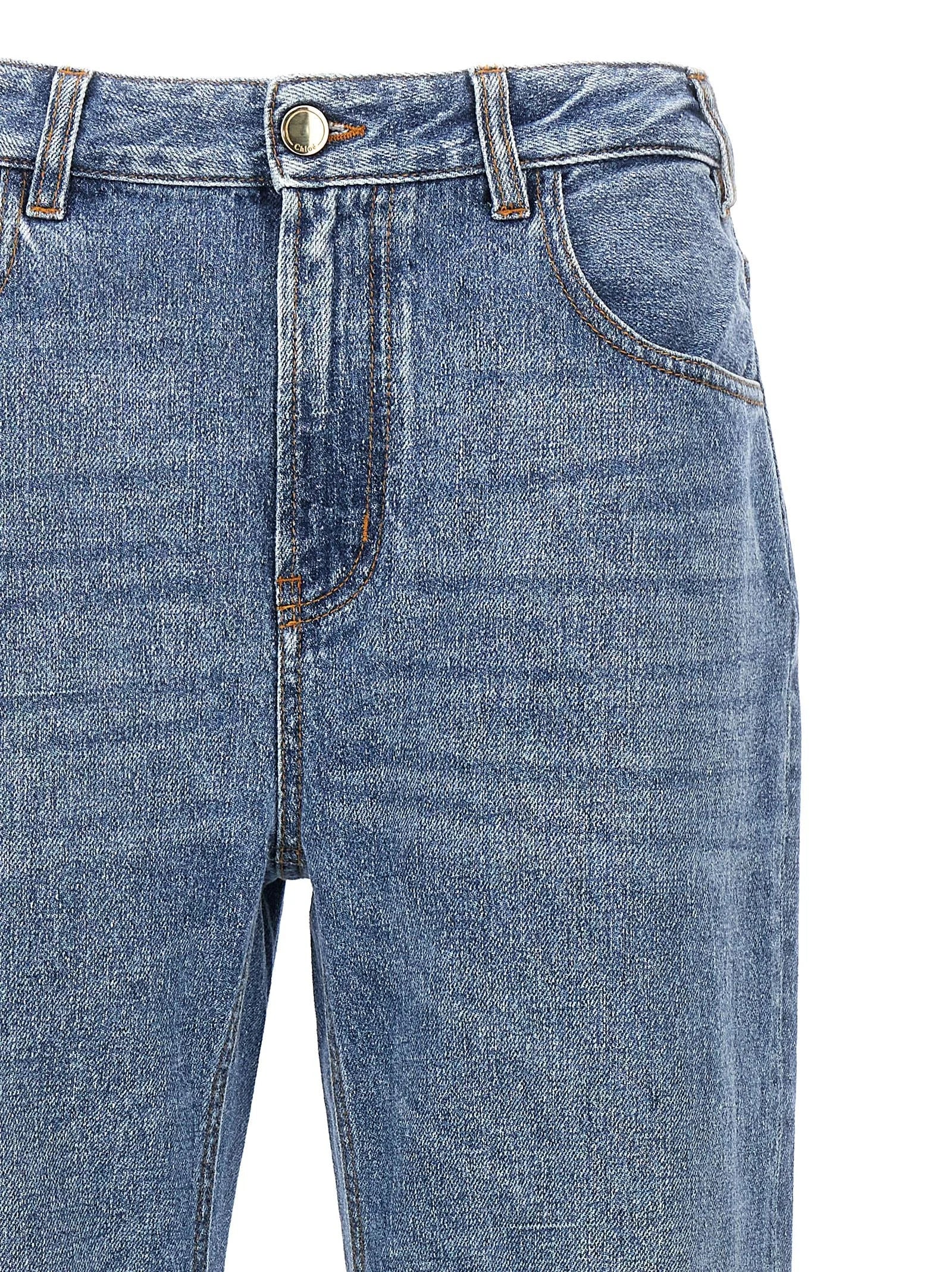 Chloé Blue Cotton High-Waisted Jean - 25