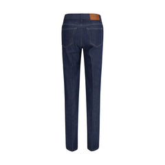 Chloé Blue Cotton Slim Fit Jeans - 27