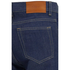 Chloé Blue Cotton Slim Fit Jeans