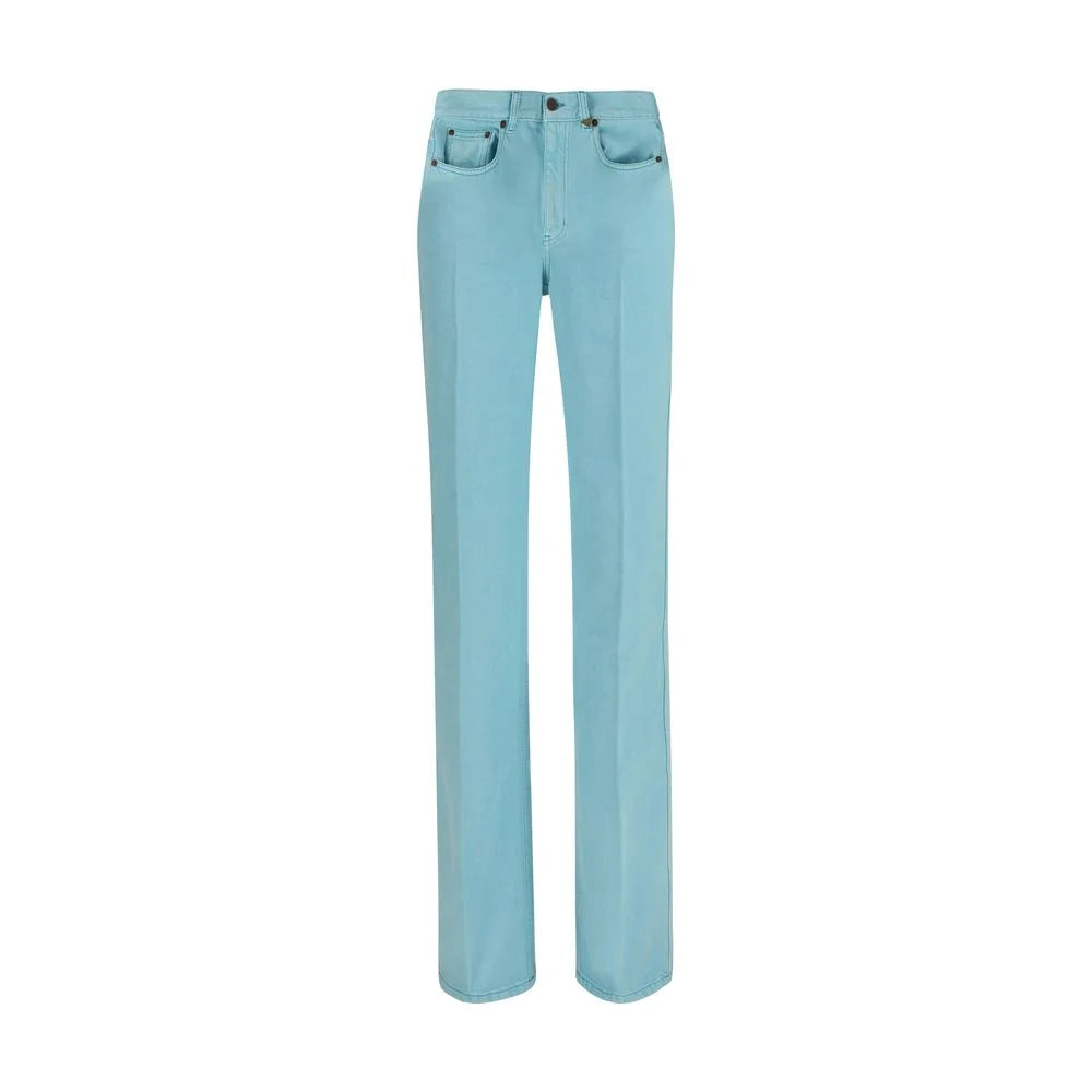 Chloé Blue Cotton Straight-Leg Jeans - 27