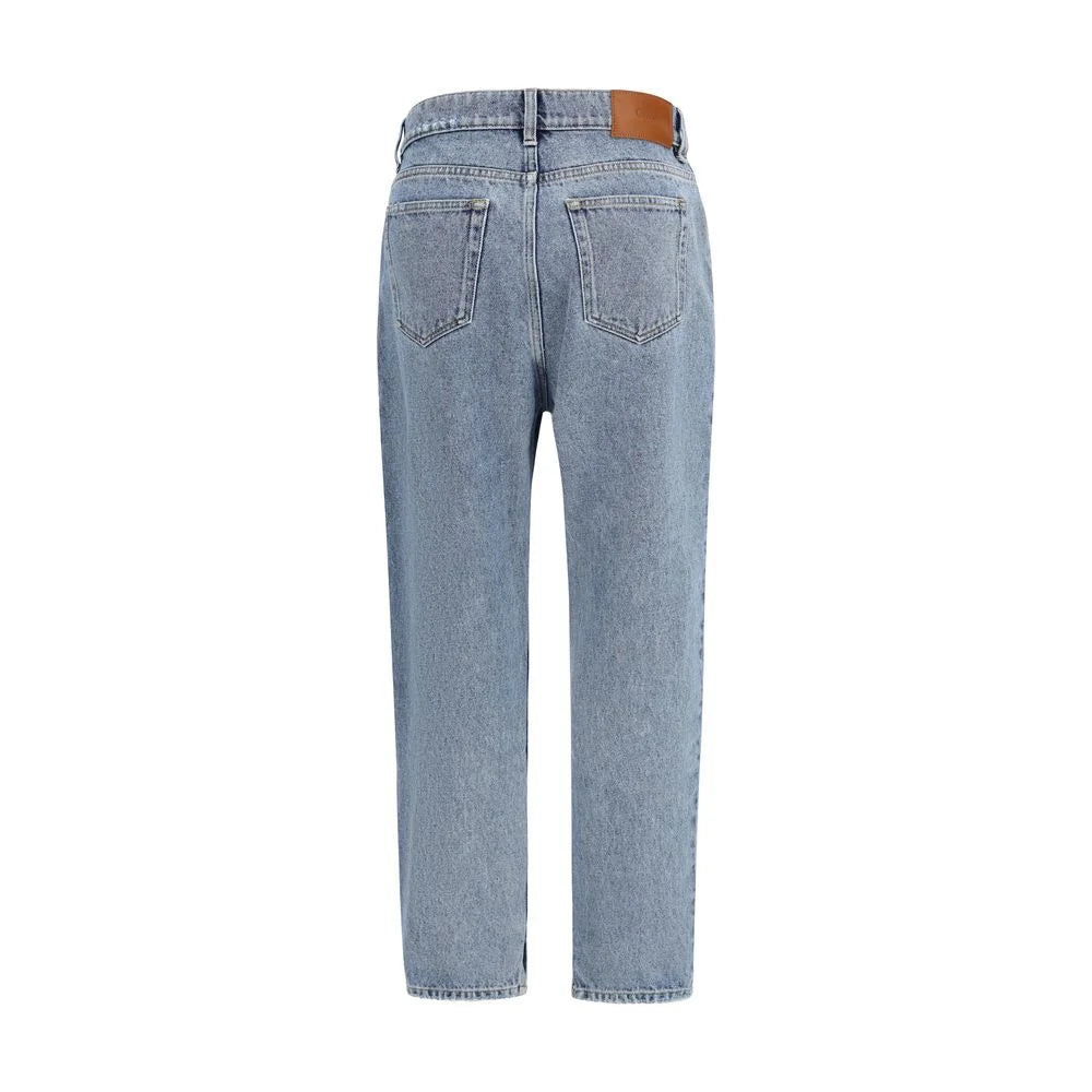 Chloé Blue Cotton Tapered Jeans - 27
