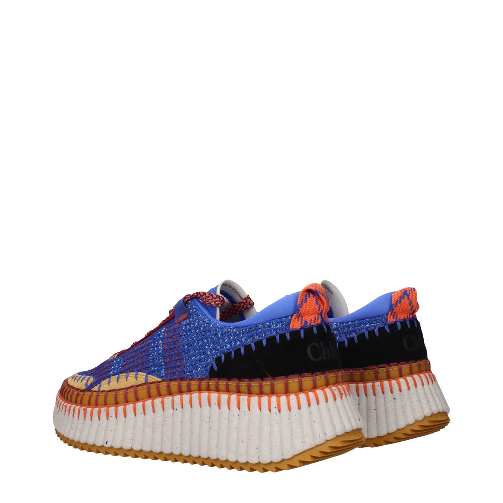 Chloé Blue Fabric Chunky Sneakers - EU40/US10