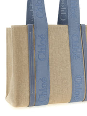 Chloé Blue Linen Tote Bag