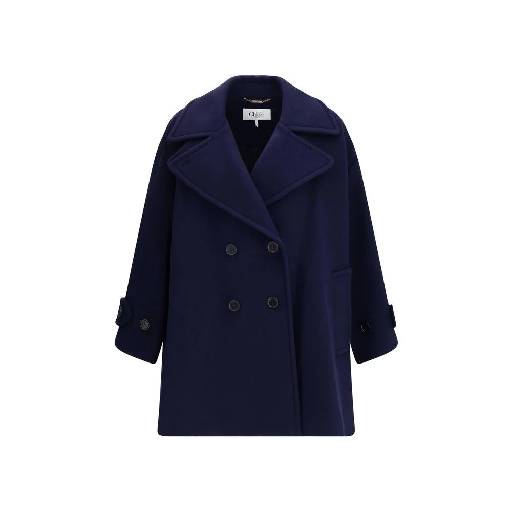 Chloé Blue Wool Coat - IT38 | S
