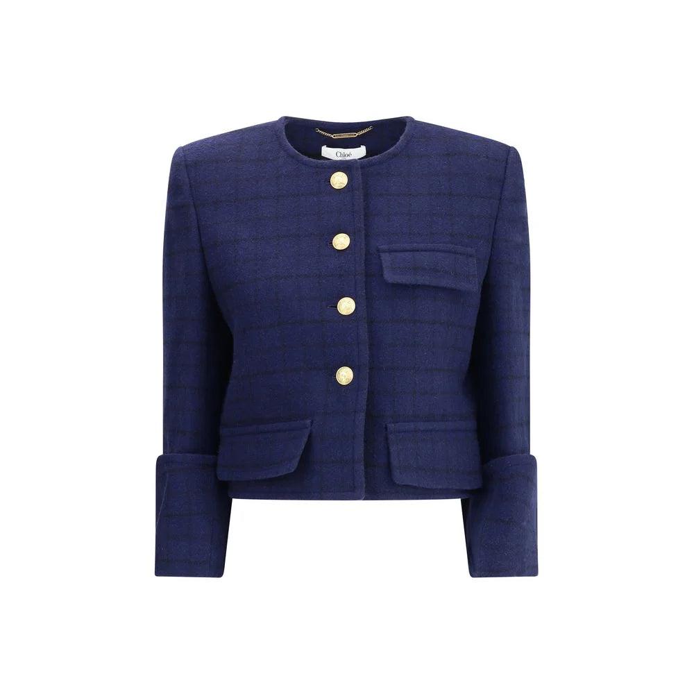 Chloé Blue Wool Coat - IT40 | M