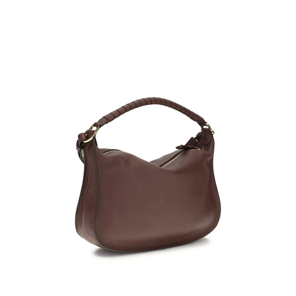 Bolso de hombro Chloé de cuero de ternero burdeos Bos Taurus