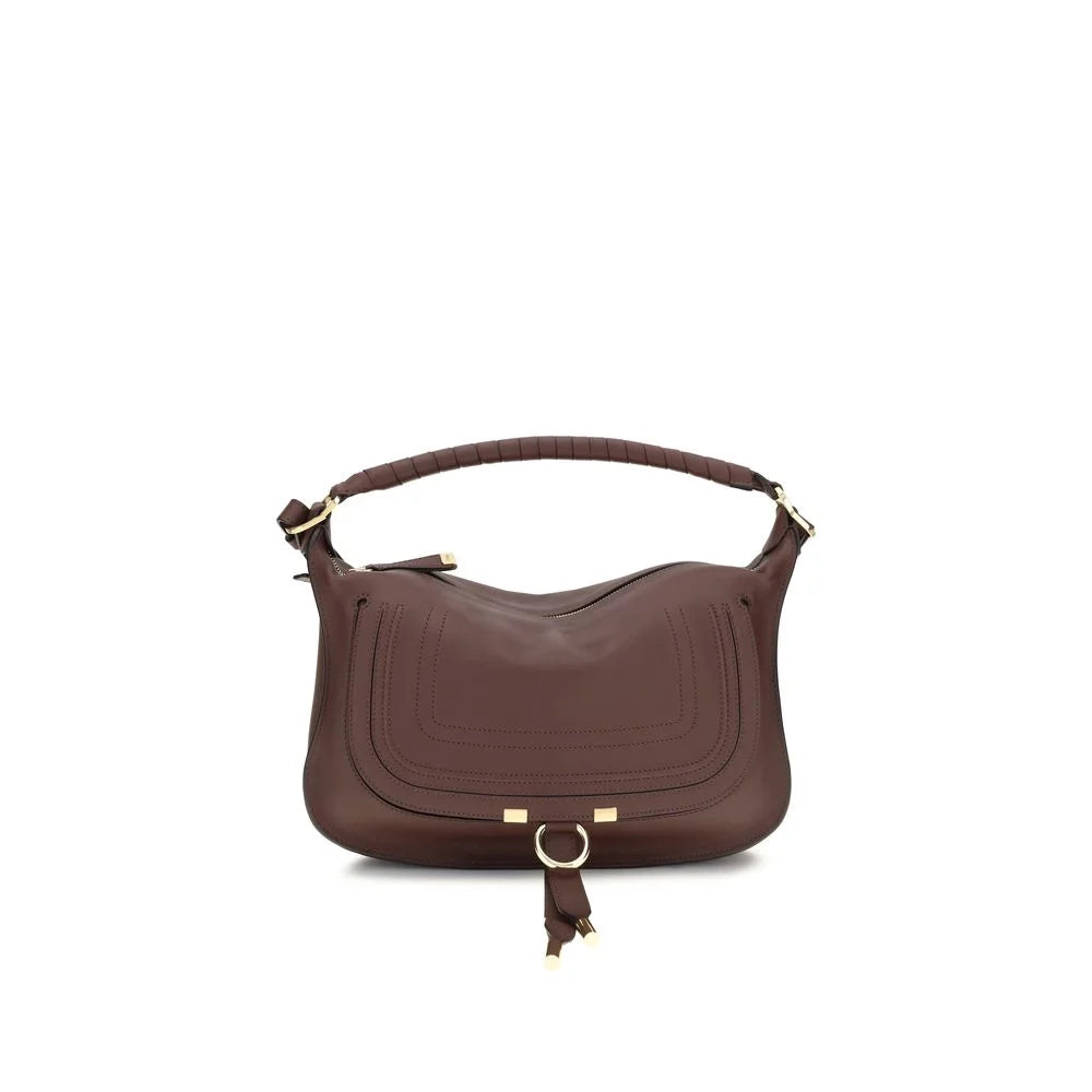 Bolso de hombro Chloé de cuero de ternero burdeos Bos Taurus