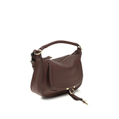 Bolso de hombro Chloé de cuero de ternero burdeos Bos Taurus