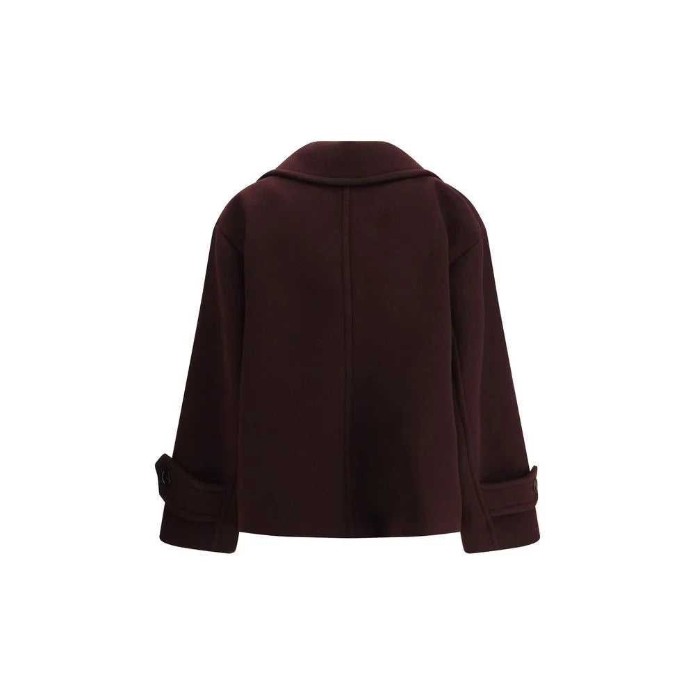 Chloé Bordeaux Fleece Wool Coat - IT38 | S