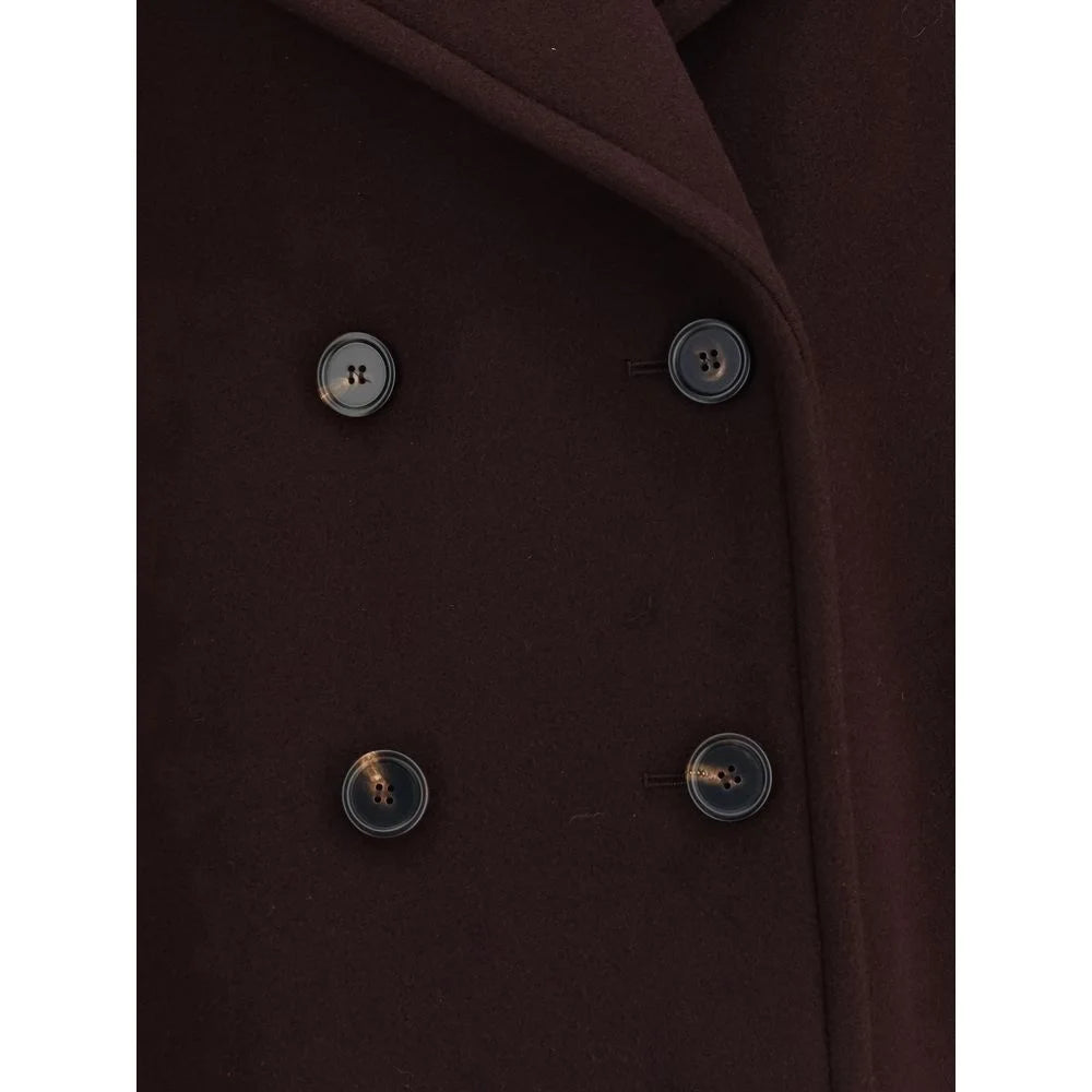 Chloé Bordeaux Fleece Wool Coat - IT38 | S