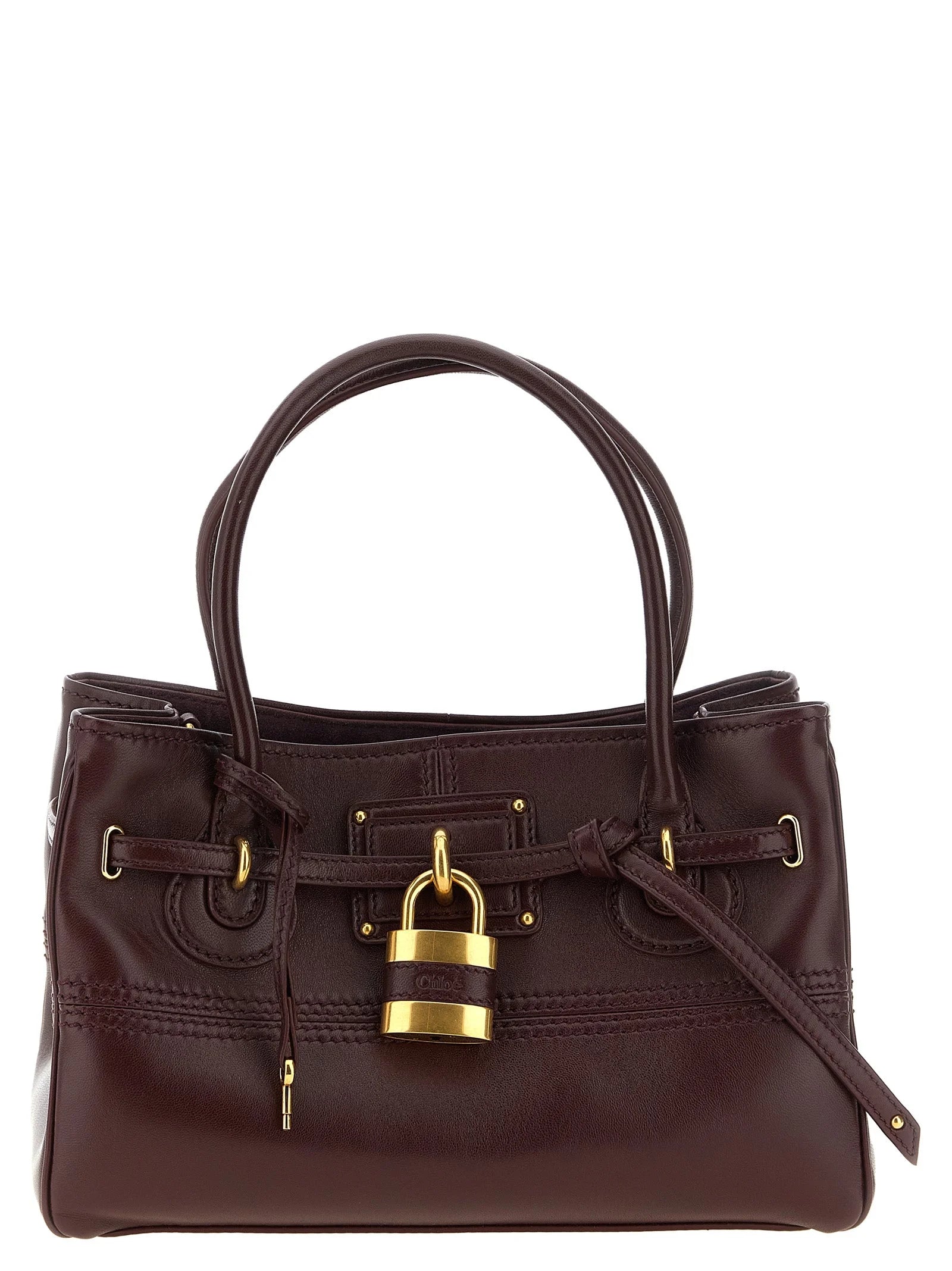 Chloé Bordeaux Lamb Leather Shoulder Bag