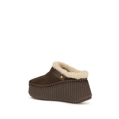 Chloé Brown Calf Leather Bos Taurus Mules