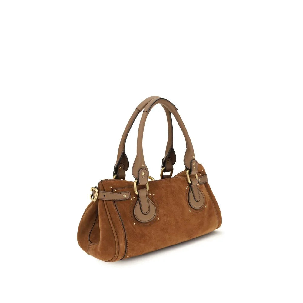 Bolso bandolera de cuero de becerro marrón Chloé