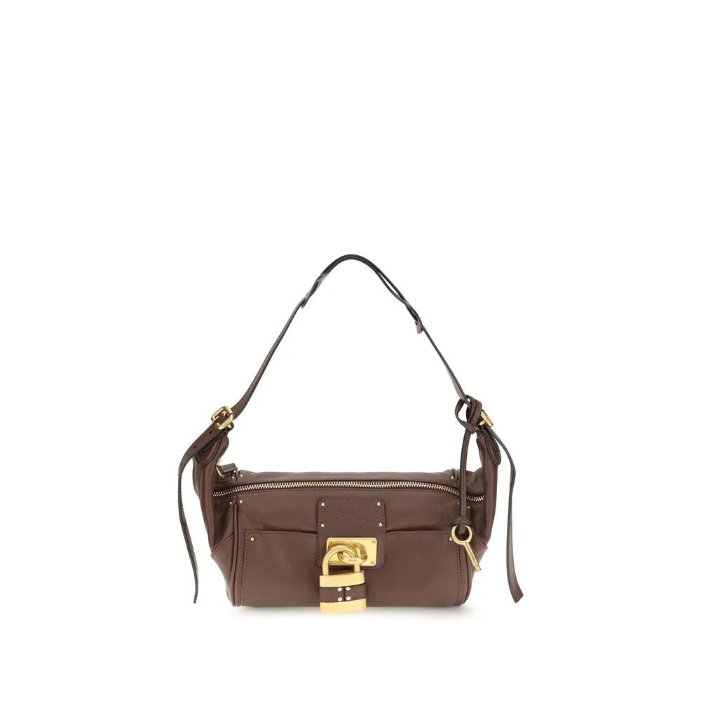 Bolso bandolera de cuero de becerro marrón Chloé