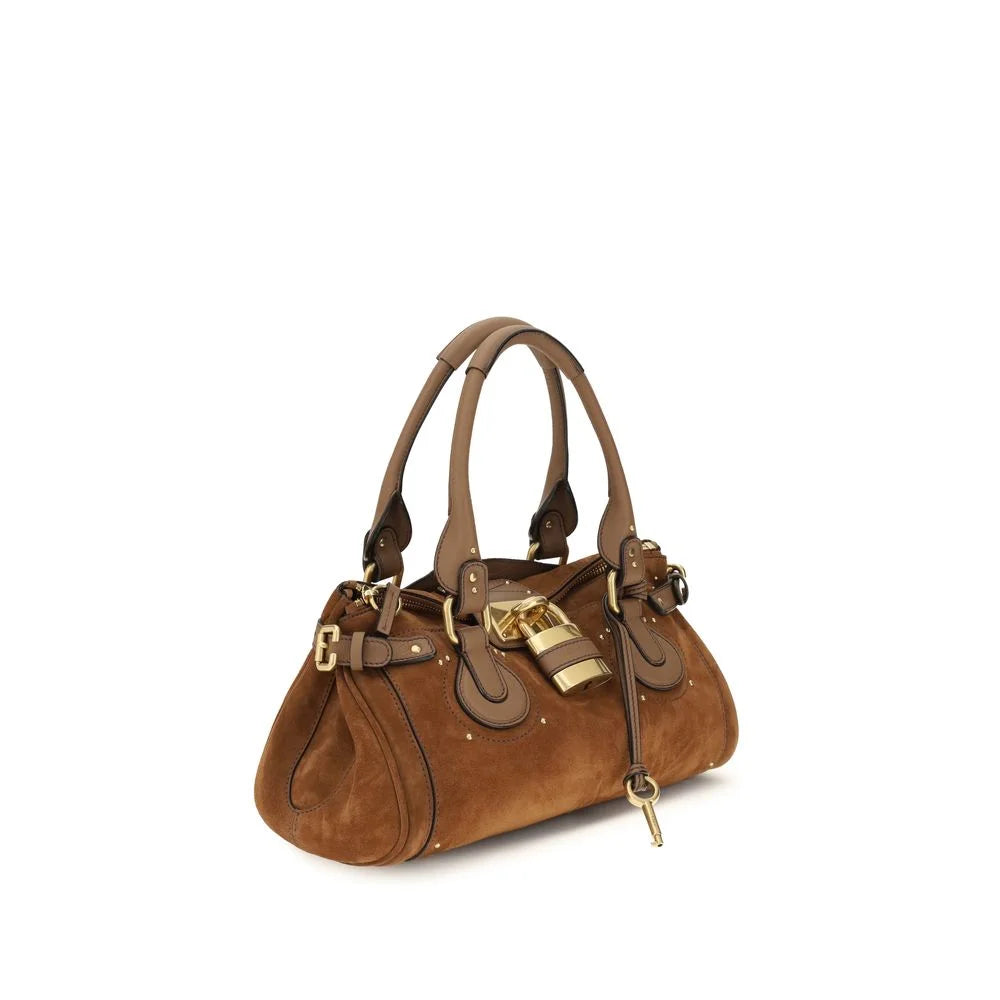 Bolso bandolera de cuero de becerro marrón Chloé