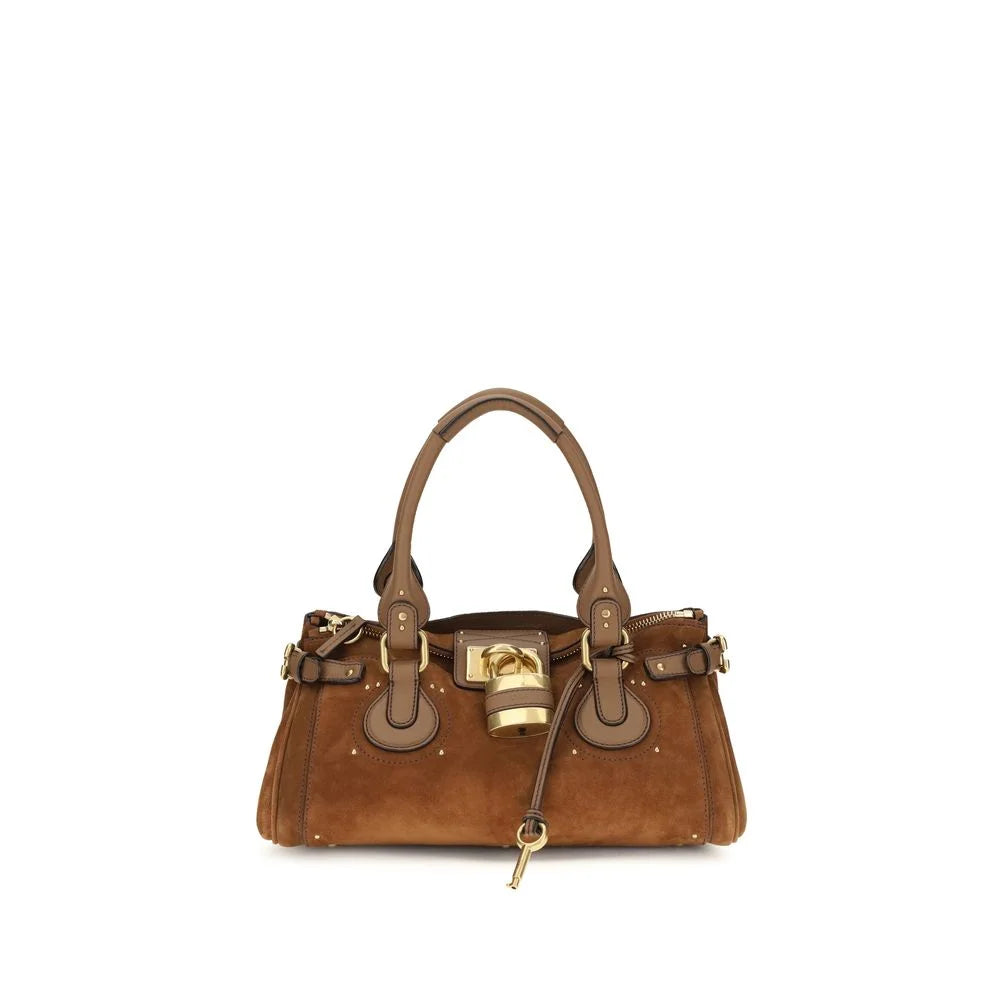 Bolso bandolera de cuero de becerro marrón Chloé