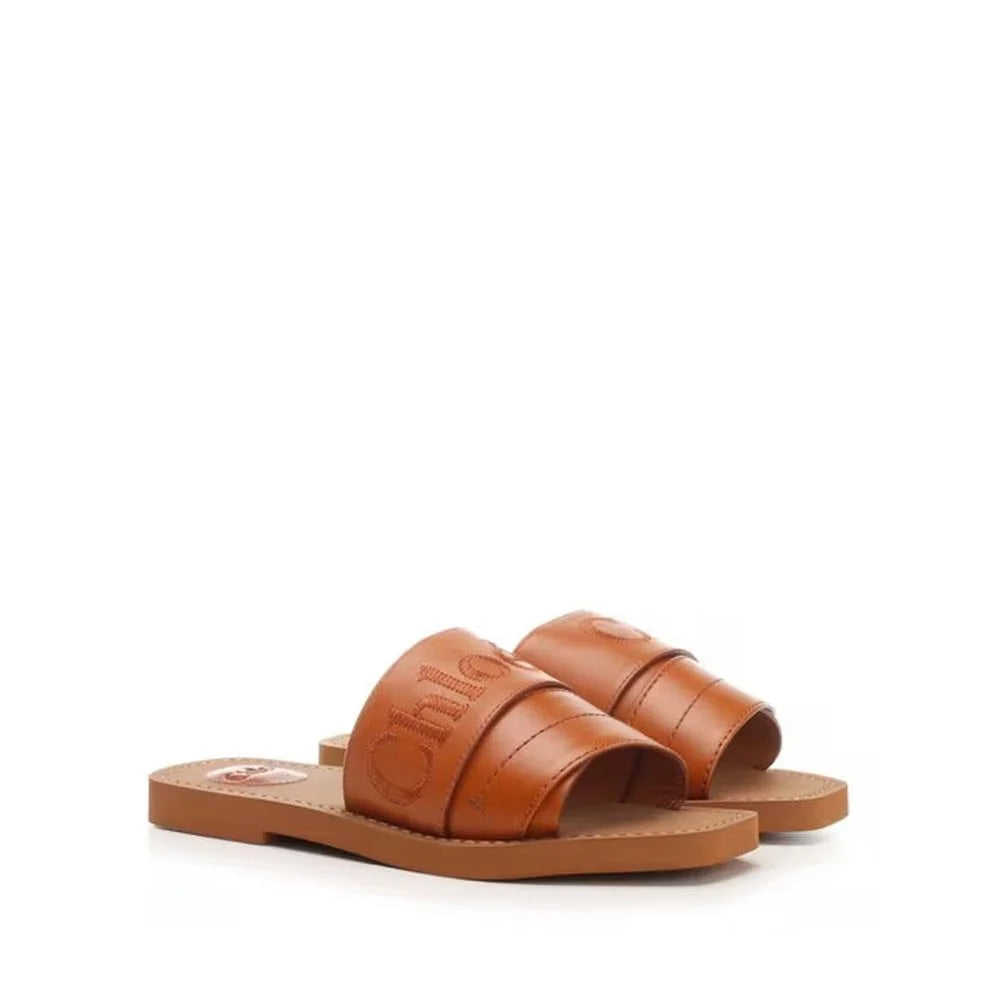 Chloé Brown Calfskin Sandals - EU36/US6