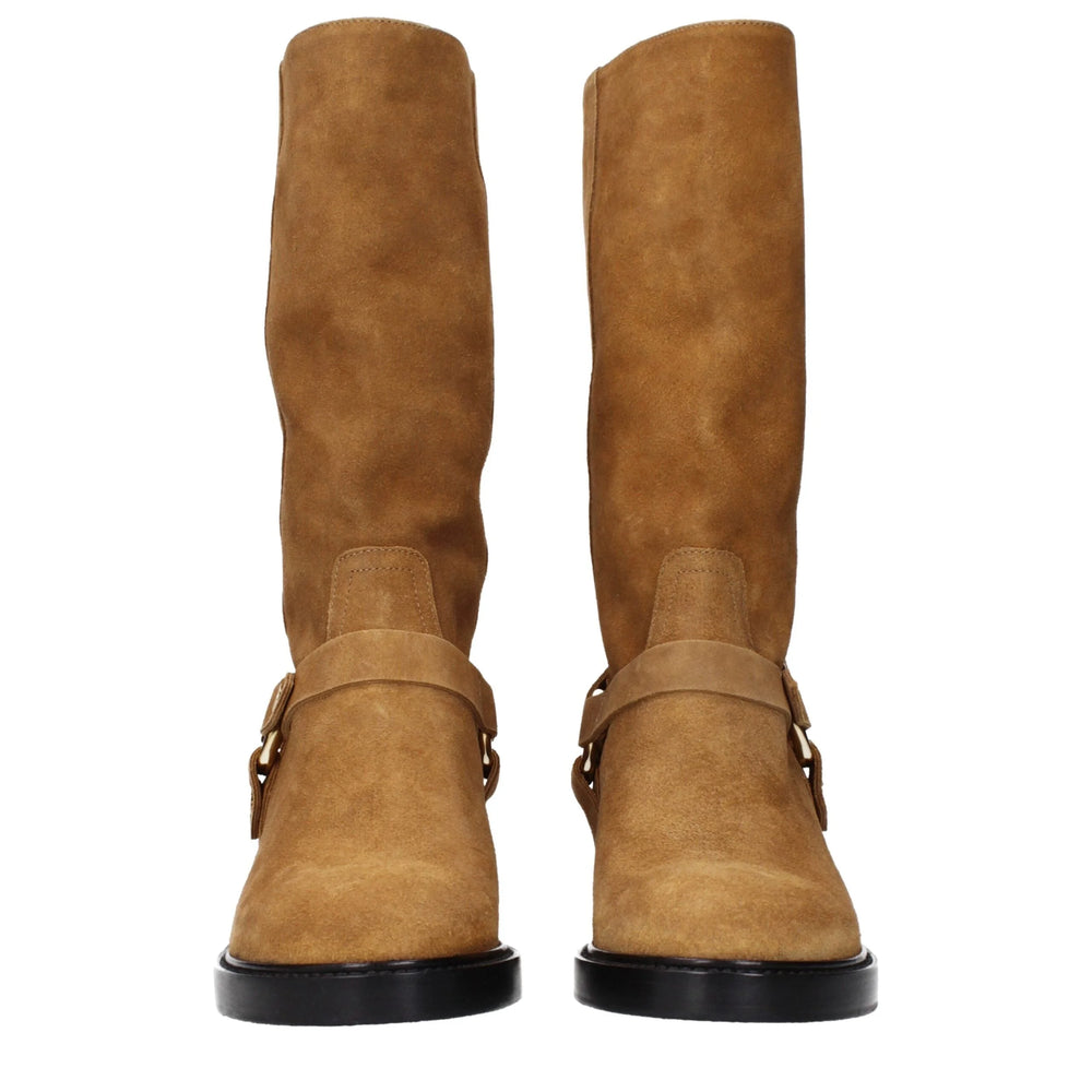 Chloé Brown Leather Ankle Boots