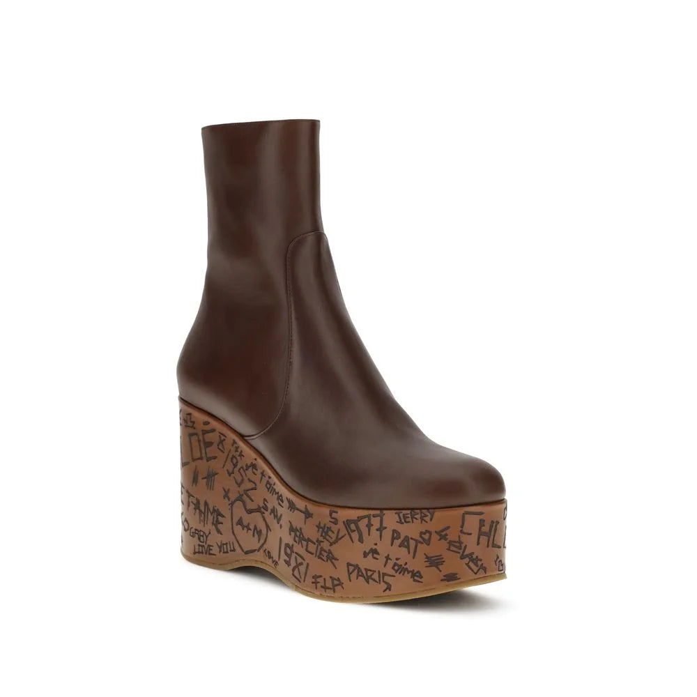 Chloé Brown Leather Boots - EU37.5/US7.5