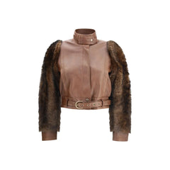 Chloé Brown Leather Jacket - IT38 | S