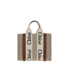 Chloé Brown Linen Handbag