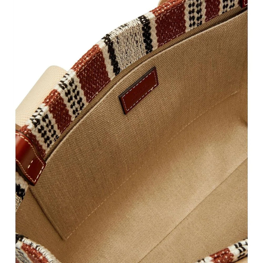 Chloé Brown Linen Tote Bag