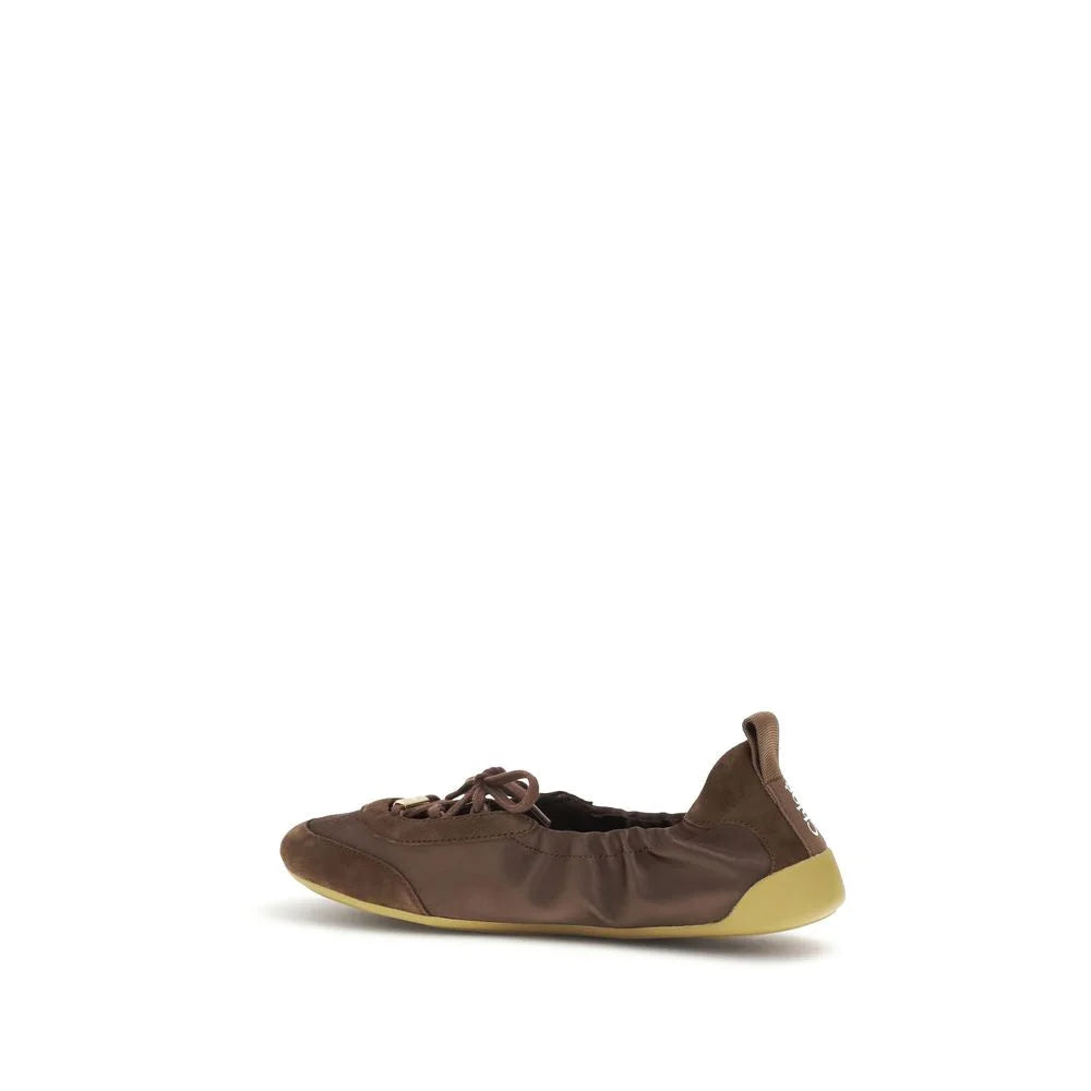 Chloé Brown Polyester Ballet Flats