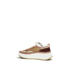 Chloé Brown Polyester Chunky Sneakers