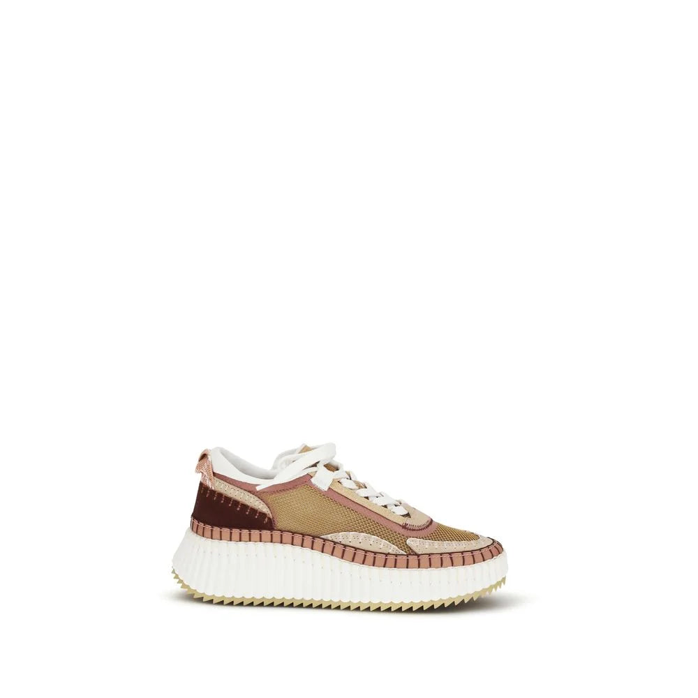 Chloé Brown Polyester Chunky Sneakers - EU41/US11
