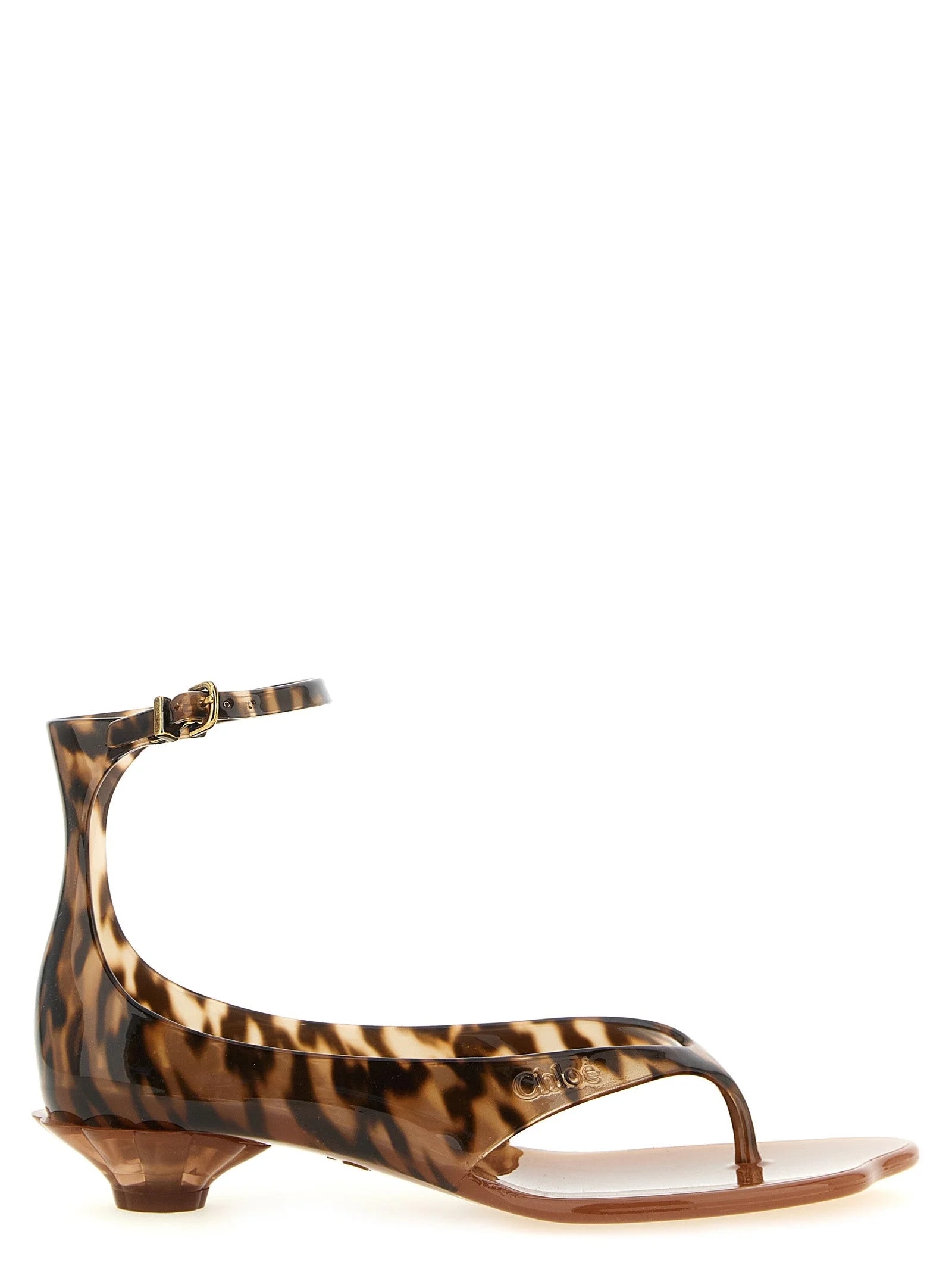 Chloé Brown Polyurethane Mid Heel Pumps - EU37/US7