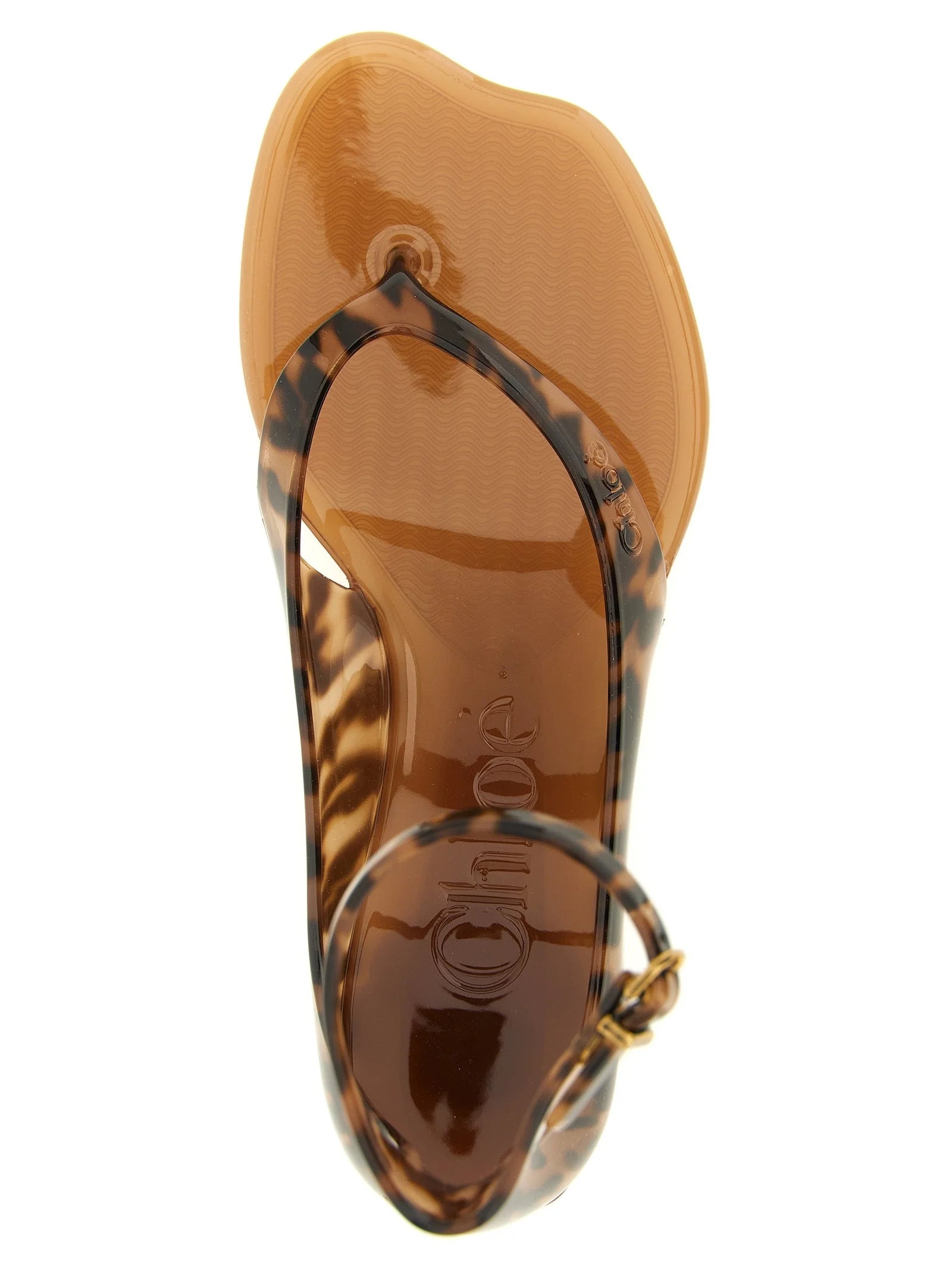 Chloé Brown Polyurethane Mid Heel Pumps - EU37/US7
