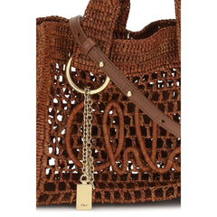 Chloé Brown Raffia Shoulder Bag