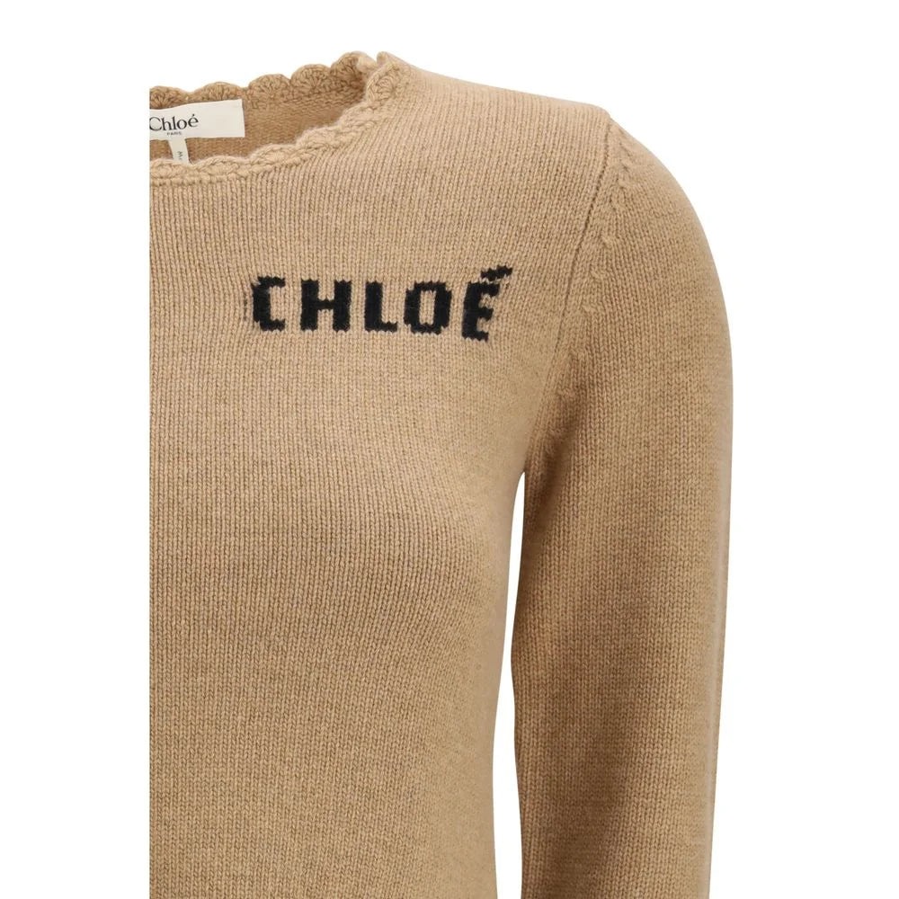 Chloé Brown Wool Sweatshirt - M
