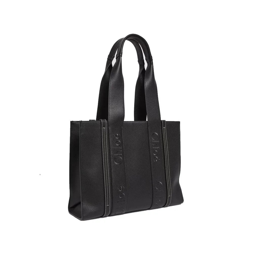 Chloé Chloe Woody Medium Leather Tote Bag
