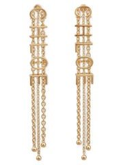 Chloé Gold Brass Earrings - One Size