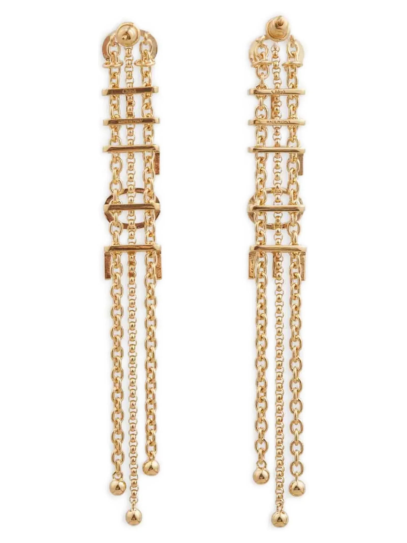 Chloé Gold Brass Earrings - One Size