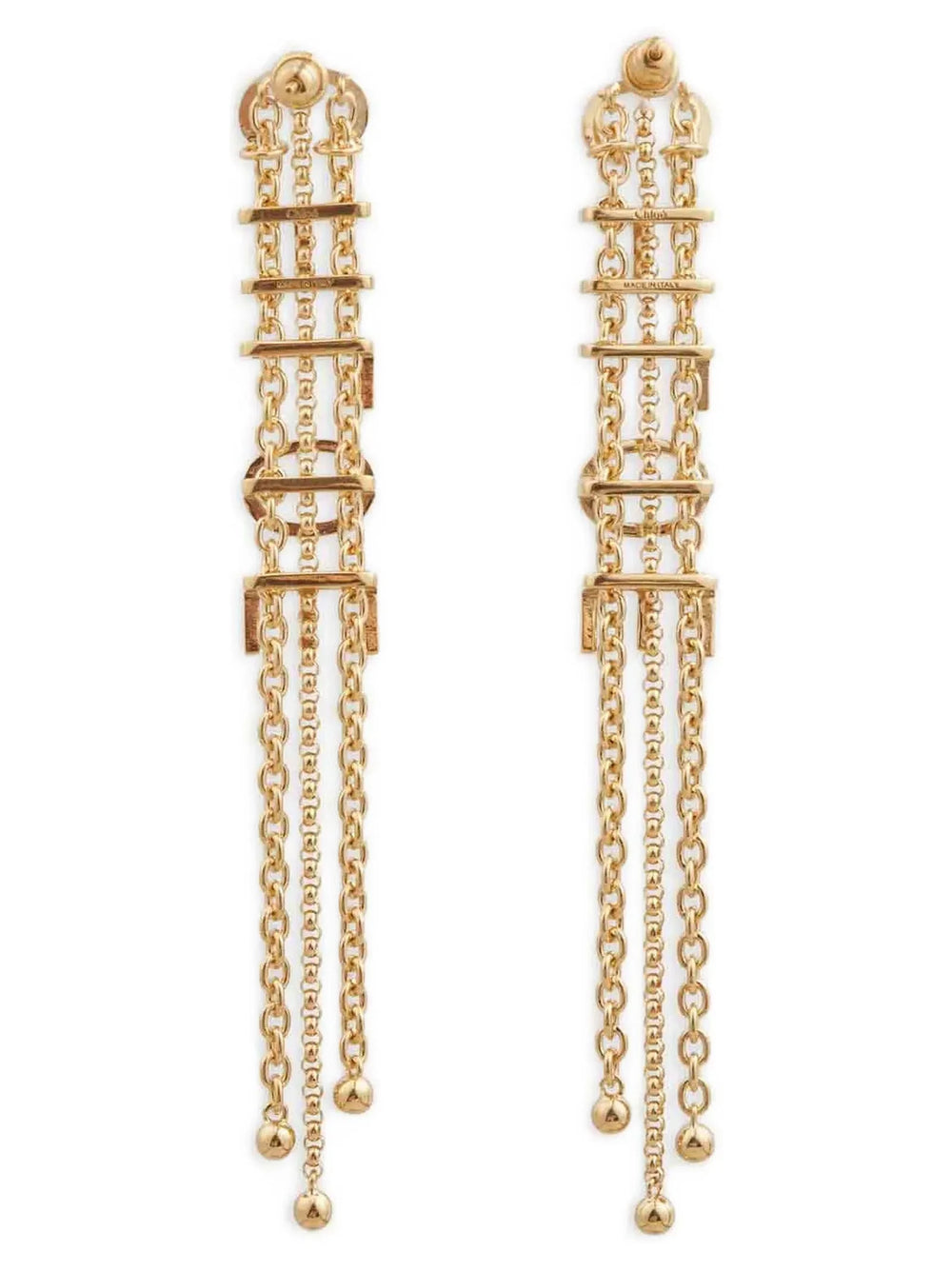 Chloé Gold Brass Earrings - One Size