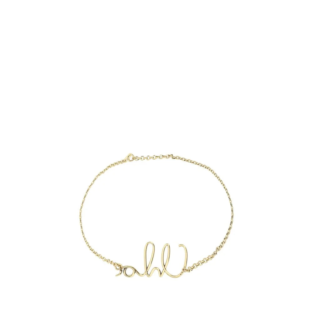 Chloé Gold Brass Thin Belt - UNI