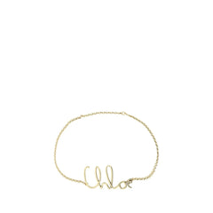 Chloé Gold Brass Thin Belt - UNI