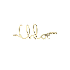 Chloé Gold Brass Thin Belt - UNI