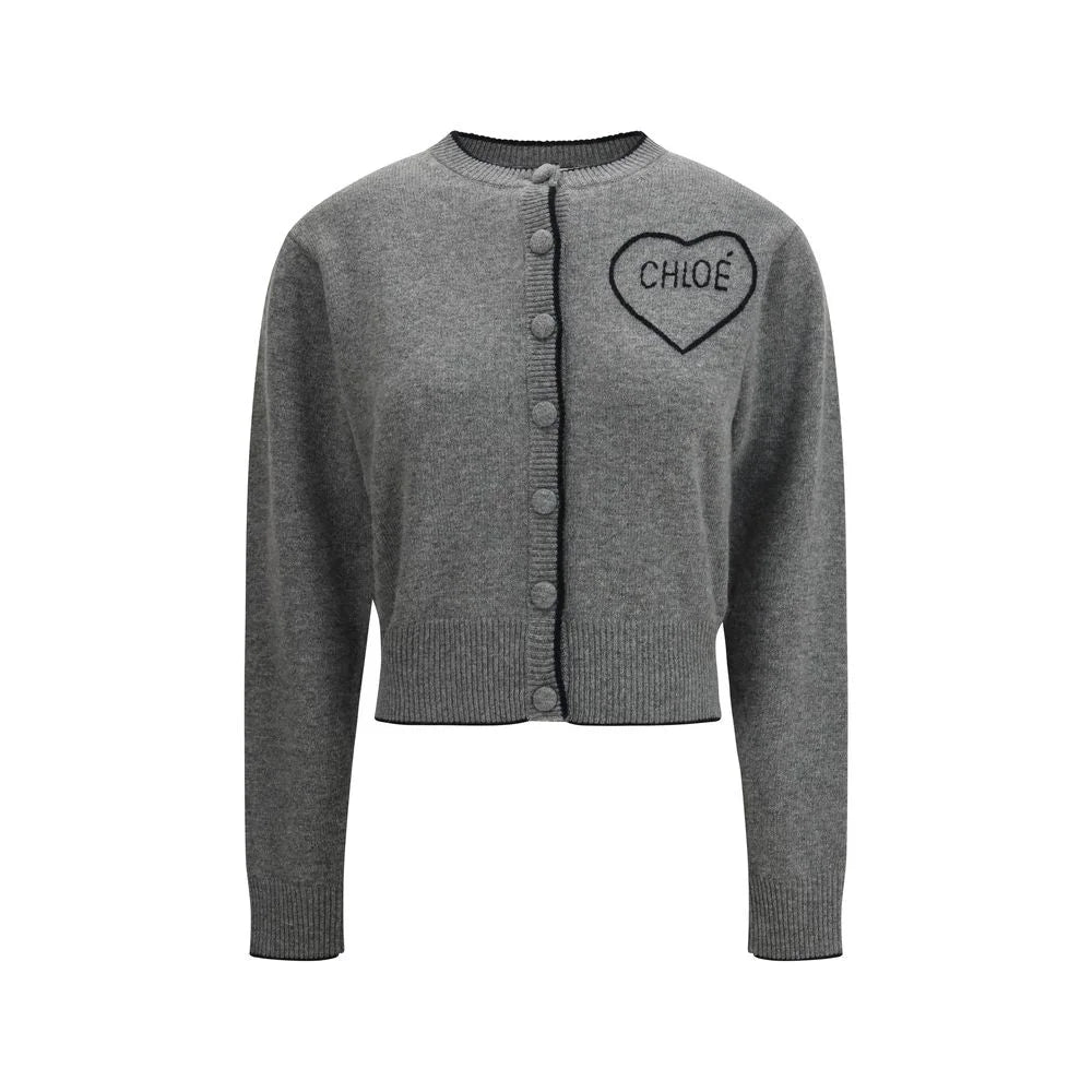 Chloé Gray Wool Cardigan