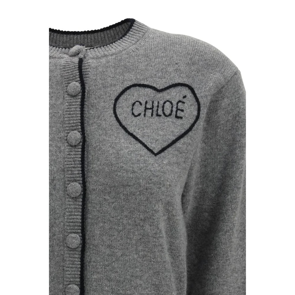 Chloé Gray Wool Cardigan - S