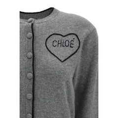 Chloé Gray Wool Cardigan - S