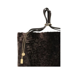 Chloé Large Spin Tote Bag in soft shearling - Shoulder Bags