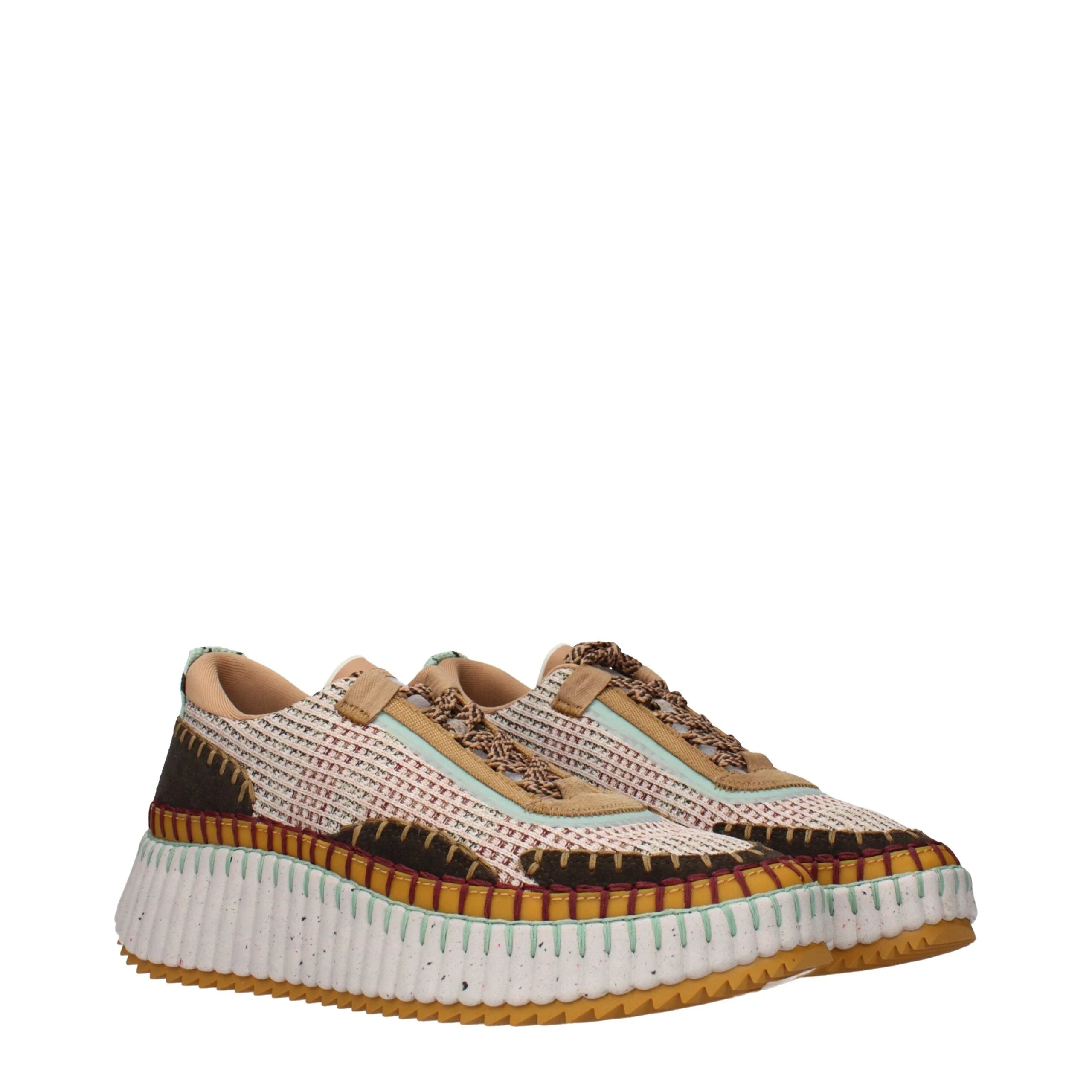 Chloé Multicolor Fabric Chunky Sneakers - EU40/US10