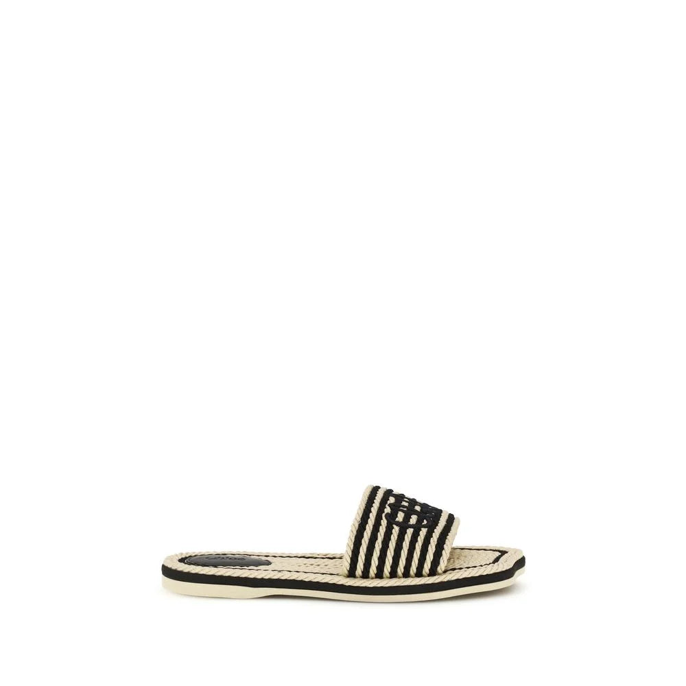 Chloé Multifarvet Raffia Sandaler