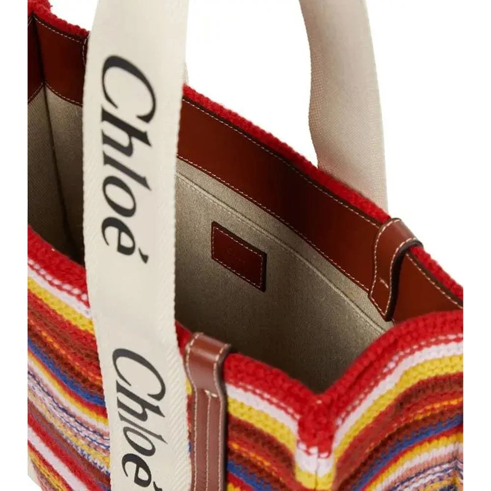 Chloé Multicolor Wool Tote Bag