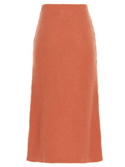 Chloé Orange Cashmere Mini Skirt - S